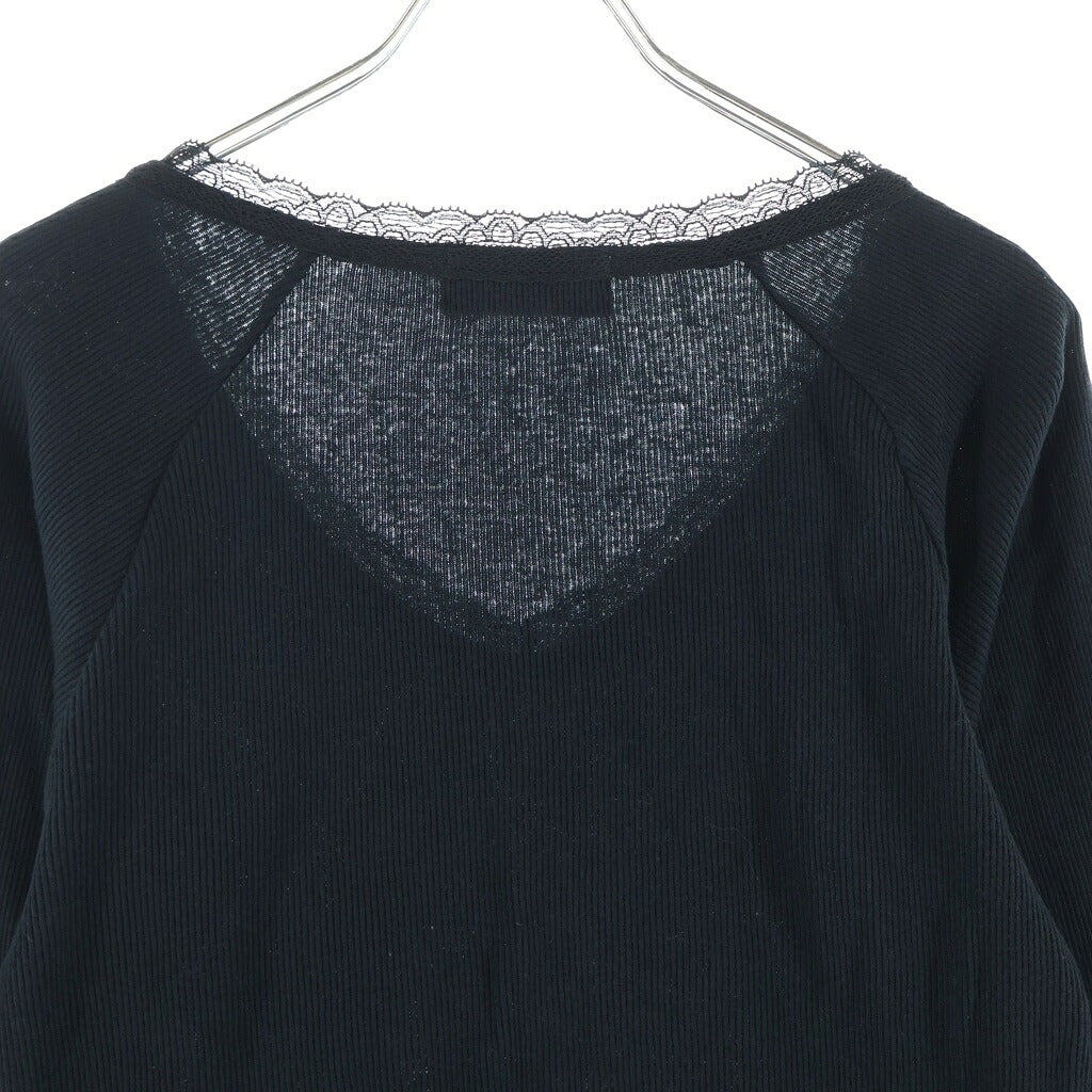 HYSTERIC GLAMOUR(ヒステリックグラマー) HYSTERICK ANGEL ショート丈Tシャツ 長袖カットソー レディース ブラック 01243CL05