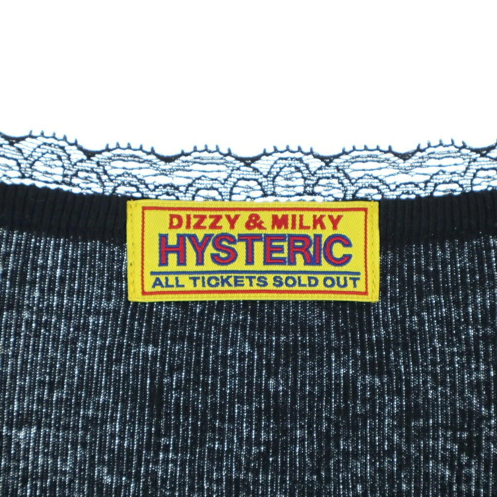HYSTERIC GLAMOUR(ヒステリックグラマー) HYSTERICK ANGEL ショート丈Tシャツ 長袖カットソー レディース ブラック 01243CL05