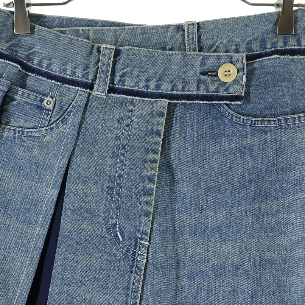 Sacai(サカイ) 21SS カットオフ ドッキングデニムスカート レディース 21-05475 インディゴブルー