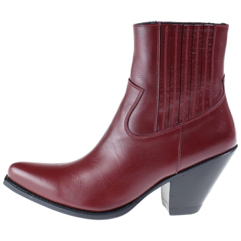 CELINE(セリーヌ) カーフスキン ウエスタンヒールブーツ レディース バーガンディ 329493190C.