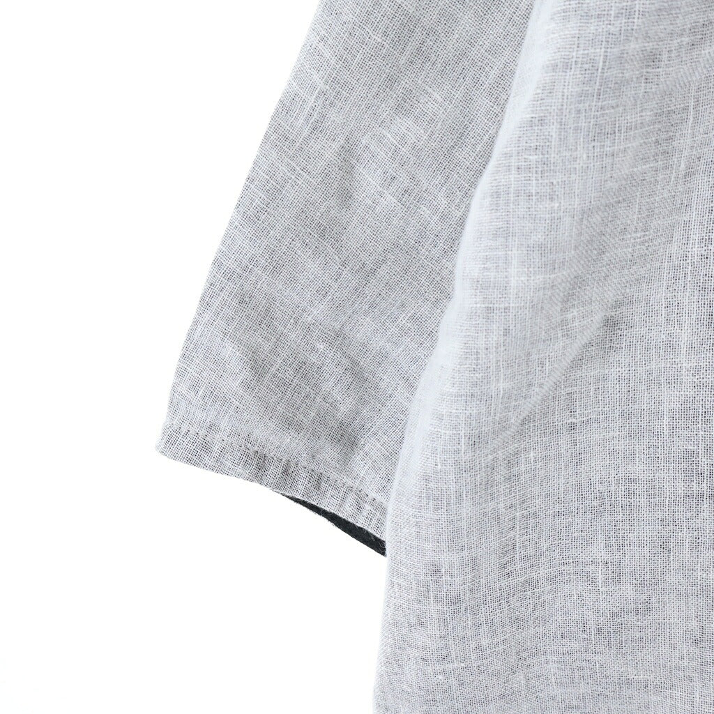 MM6 Maison Margiela(エムエムシックスメゾンマルジェラ) 15SS オーバーサイズ リネン混 長袖シャツワンピース グレー レディース S32AA0094