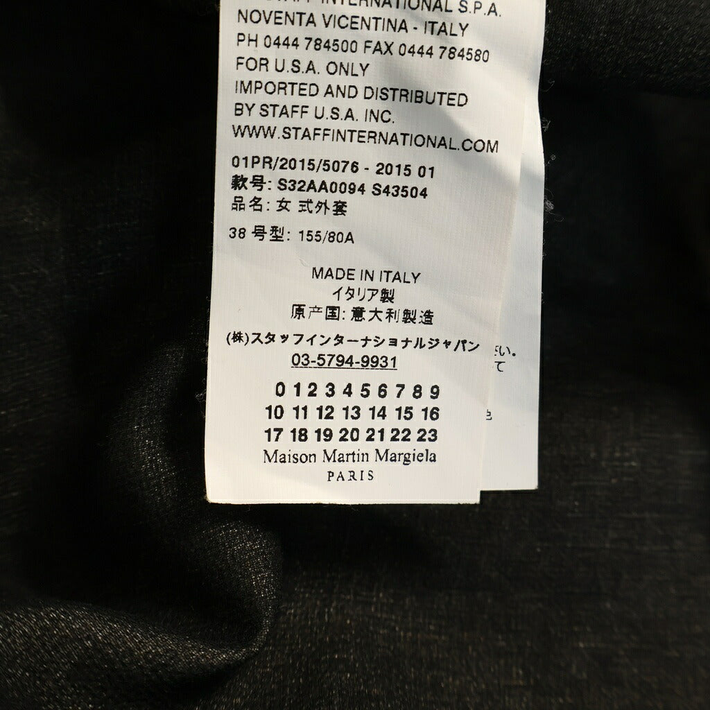 MM6 Maison Margiela(エムエムシックスメゾンマルジェラ) 15SS オーバーサイズ リネン混 長袖シャツワンピース グレー レディース S32AA0094