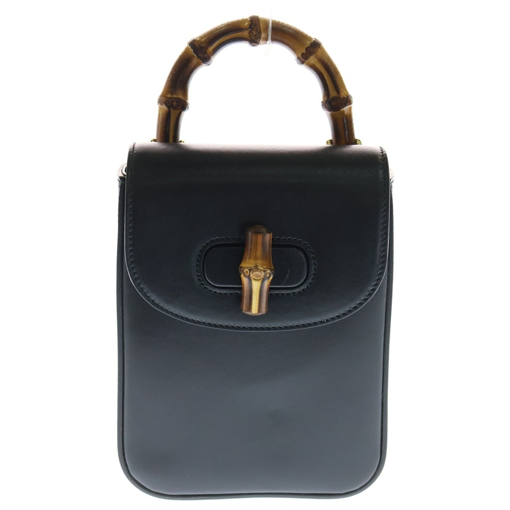 GUCCI(グッチ) バンブーミニ 3WAY ハンドショルダーバッグ ブラック