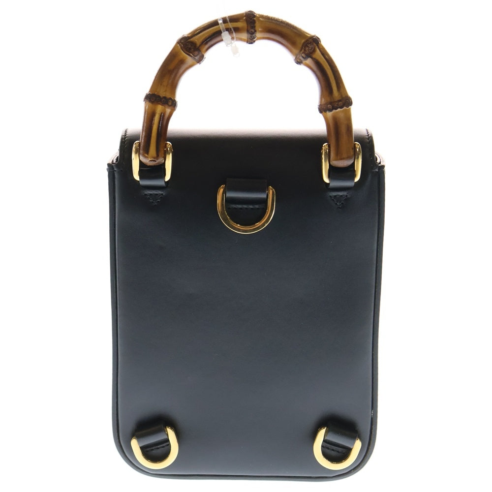 GUCCI(グッチ) バンブーミニ 3WAY ハンドショルダーバッグ ブラック 702106 レディース