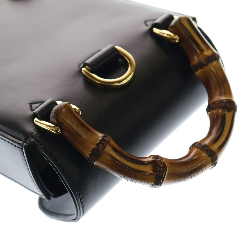 GUCCI(グッチ) バンブーミニ 3WAY ハンドショルダーバッグ ブラック 702106 レディース