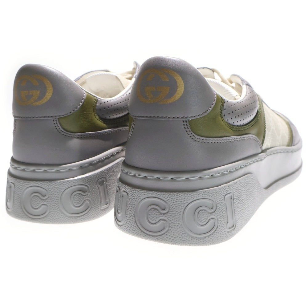 GUCCI(グッチ) GGキャンバス ローカットスニーカー グレー/グリーン/ベージュ 700641