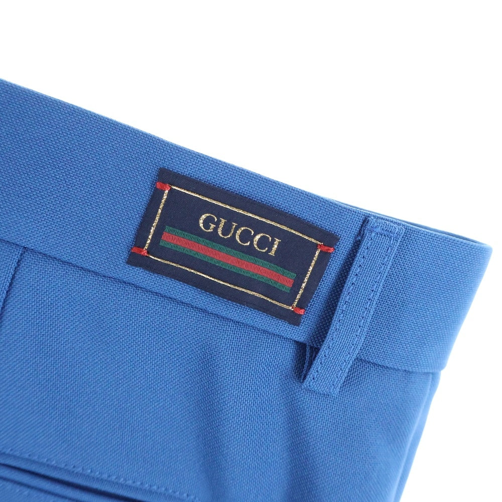 GUCCI(グッチ) スラックス バックロゴパッチ コットンパンツ 751787 ブルー