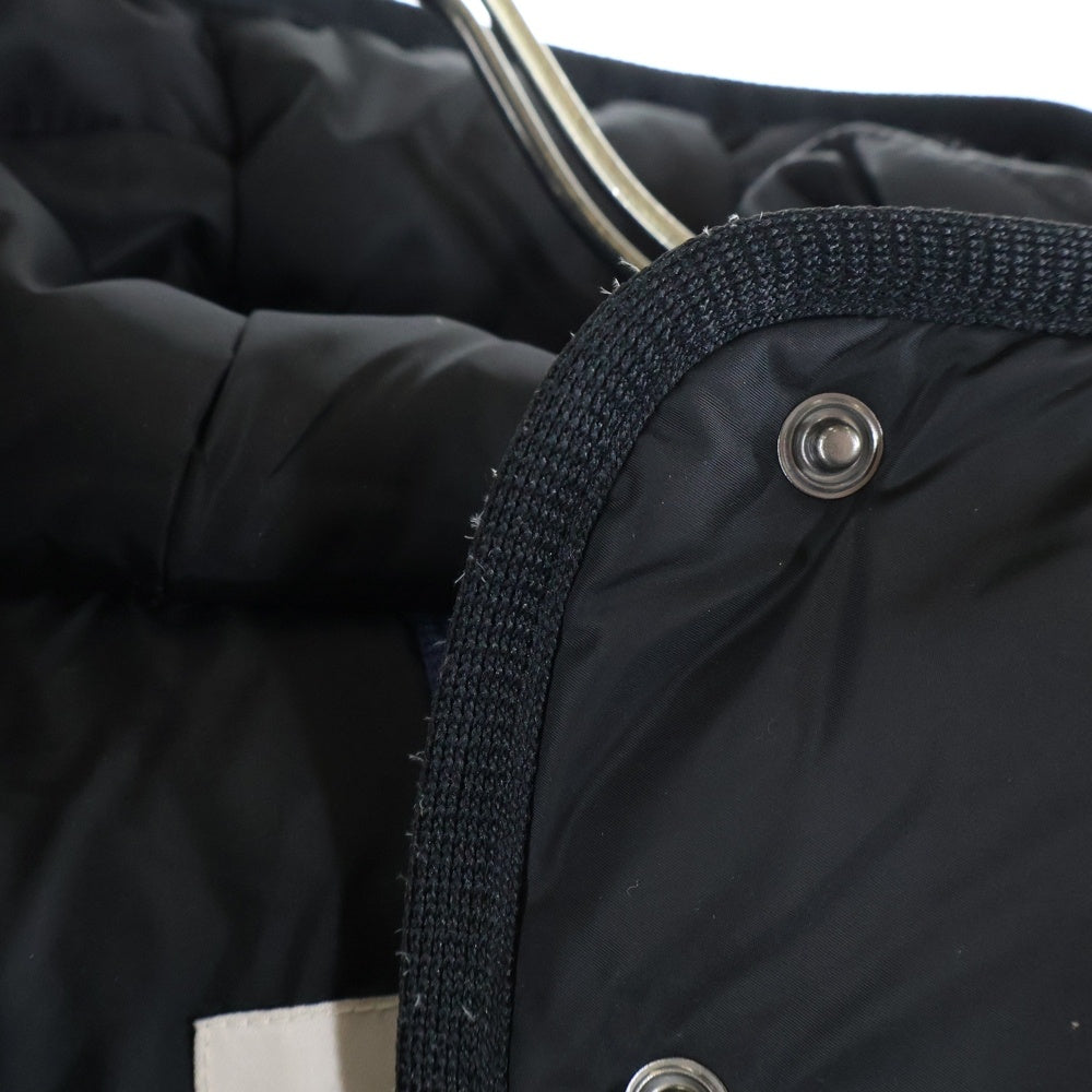 MONCLER(モンクレール) 20AW BETULONG ベチュロング ワッペンロゴ フーデッド ジップアップ ダウン ロング ジャケット コート ブラック レディース F20931C56300 C0063