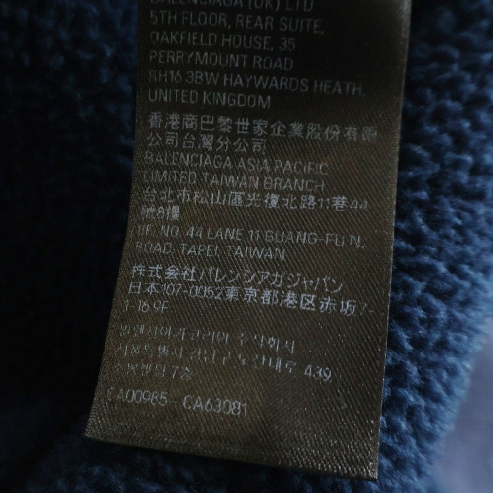 BALENCIAGA(バレンシアガ) ICON INCOGNITO ZIP-UP HOODIE ユニティスポーツアイコン インコグニートレイヤード ジップアップパーカー ネイビー 794030
