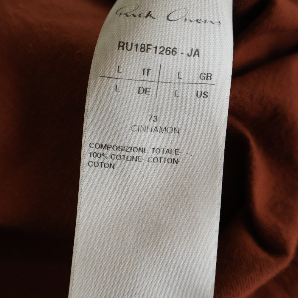 Rick Owens(リックオウエンス) 18AWクルーネックロングスリーブTシャツ カットソー オレンジ RU18F1266-JA