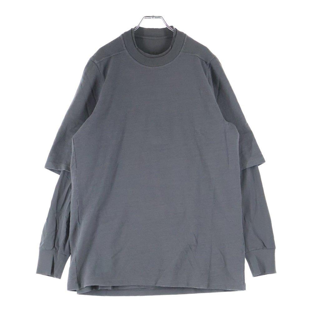 DRKSHDW(ダークシャドウ) 18AW クルーネックコットン長袖レイヤードTシャツ カットソー グレー DU18F7269-BGRN