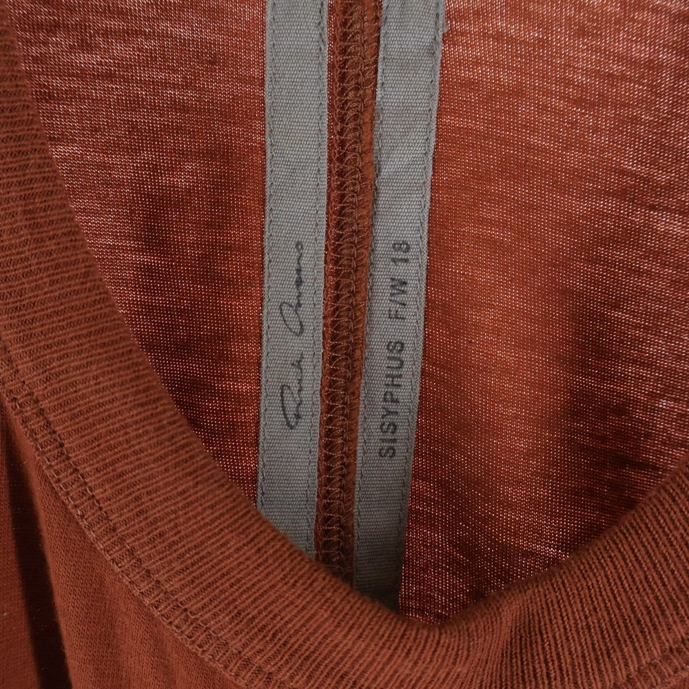 Rick Owens(リックオウエンス) 18AW クルーネック 半袖コットンTシャツ カットソー オレンジ RU18F1264-JA