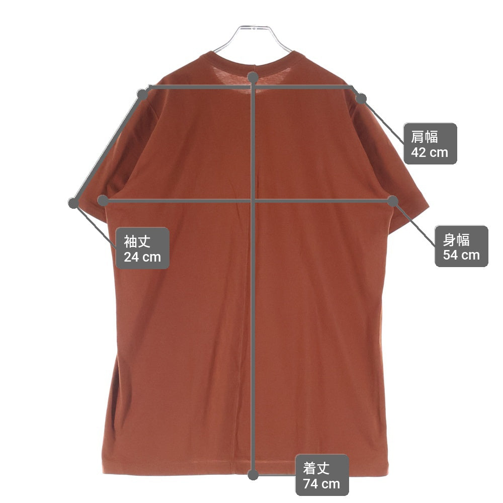 Rick Owens(リックオウエンス) 18AW クルーネック 半袖コットンTシャツ カットソー オレンジ RU18F1264-JA