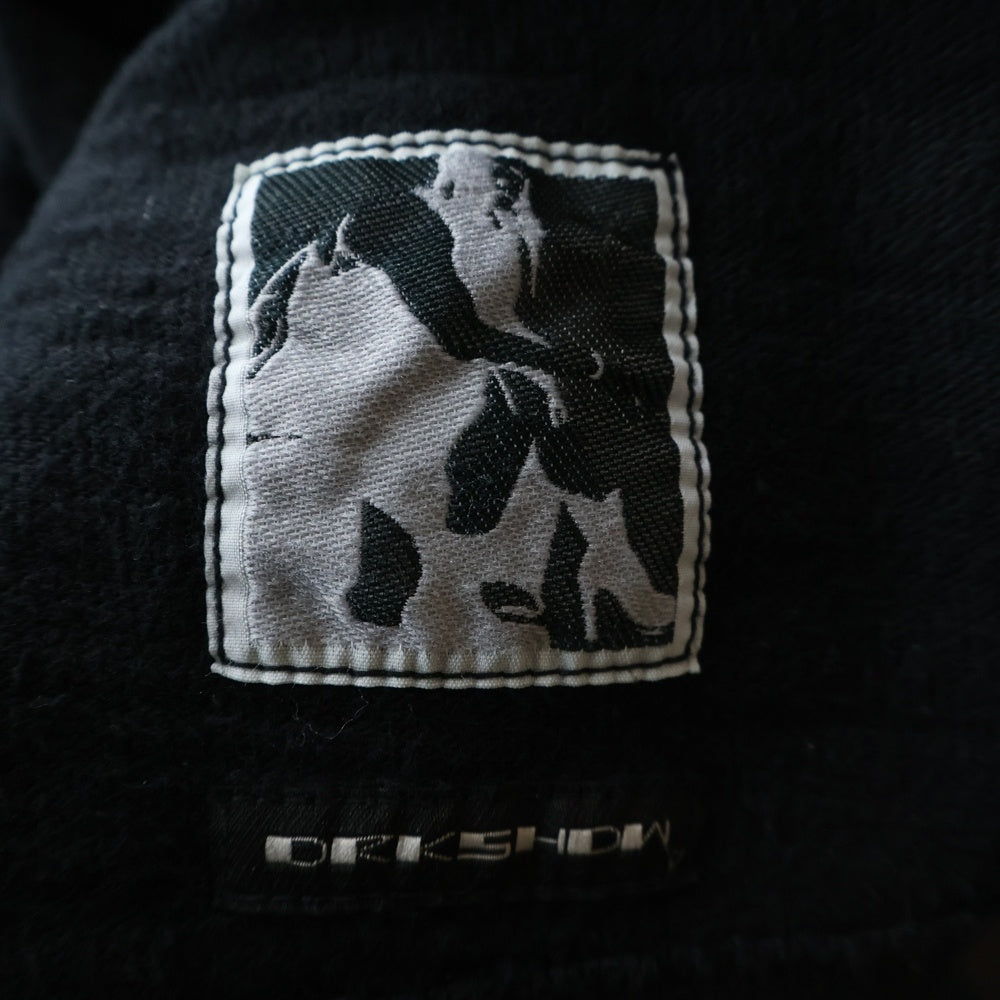 DRKSHDW(ダークシャドウ) 18AW タートルネックコットン長袖Tシャツ カットソー ブラック DU18F7266-BG