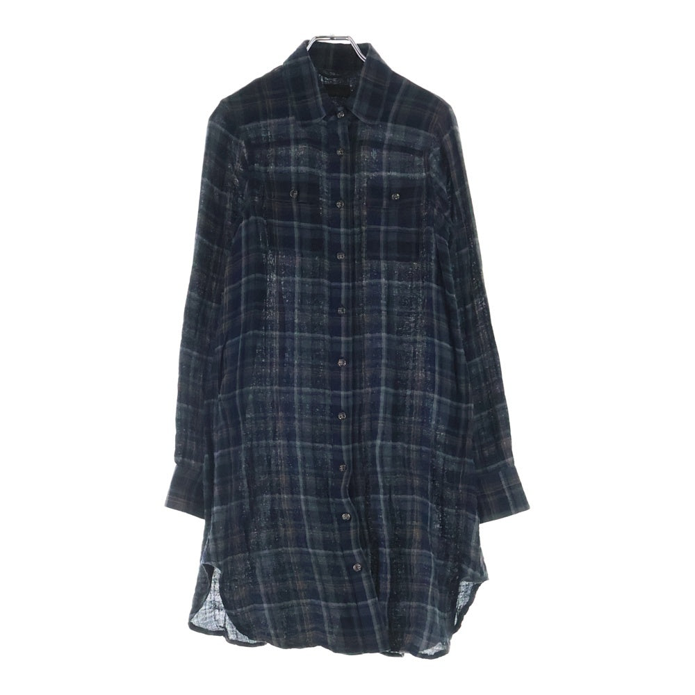 CHROME HEARTS(クロムハーツ) ロング丈 チェックシャツワンピース マルチ レディース