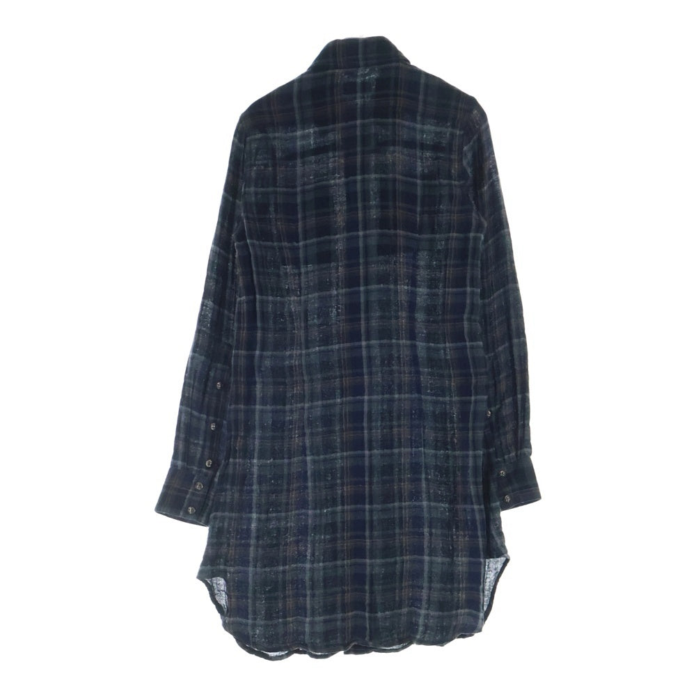 CHROME HEARTS(クロムハーツ) ロング丈 チェックシャツワンピース マルチ レディース