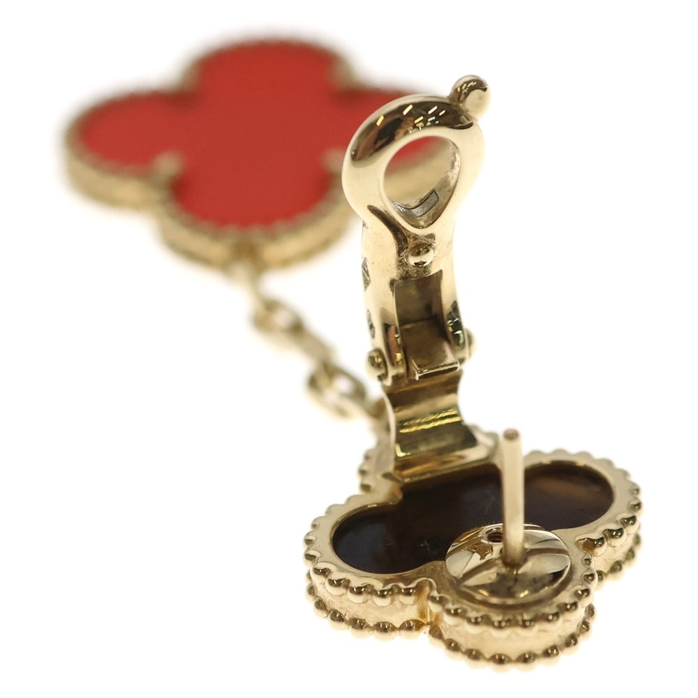 Van Cleef & Arpels(ヴァンクリーフアンドアーペル) マジックアルハンブラ 2モチーフ カーネリアン タイガーアイ ピアス VCARN5JR00 レディース