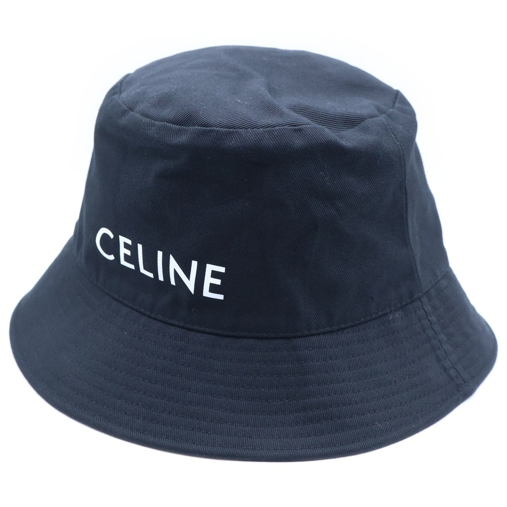 CELINE(セリーヌ) LOGO BUCKET HAT ロゴプリント バケットハット ブラック 2AU5B968P レディース
