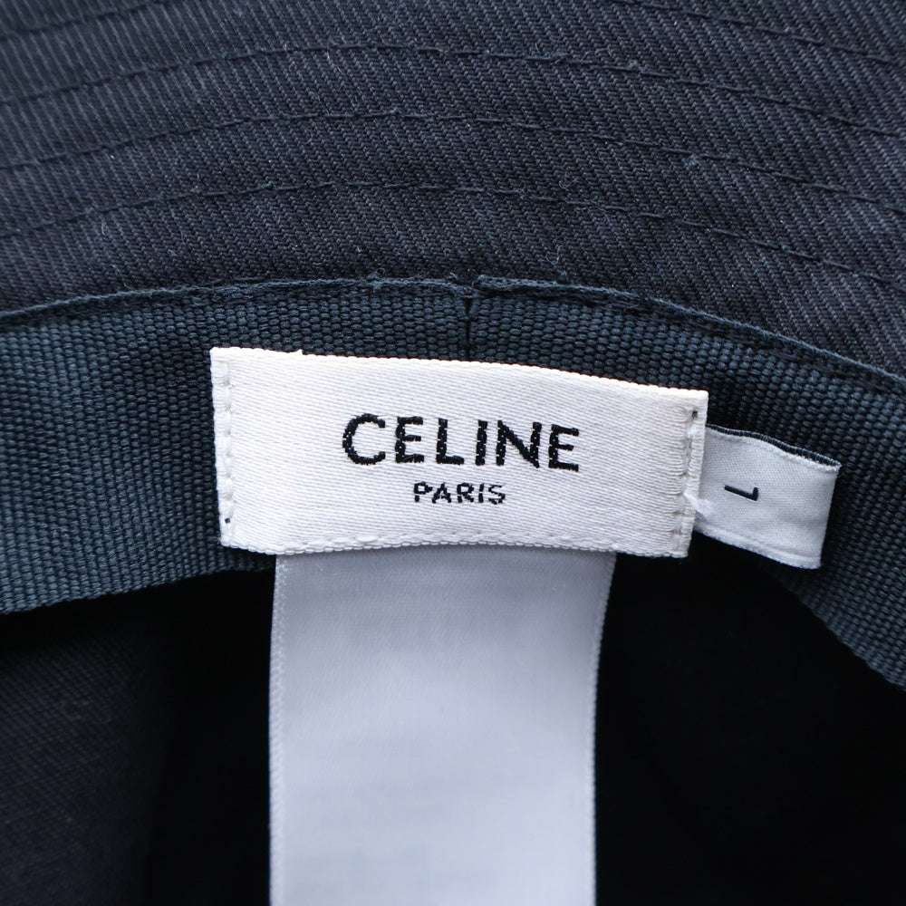 CELINE(セリーヌ) LOGO BUCKET HAT ロゴプリント バケットハット ブラック 2AU5B968P レディース
