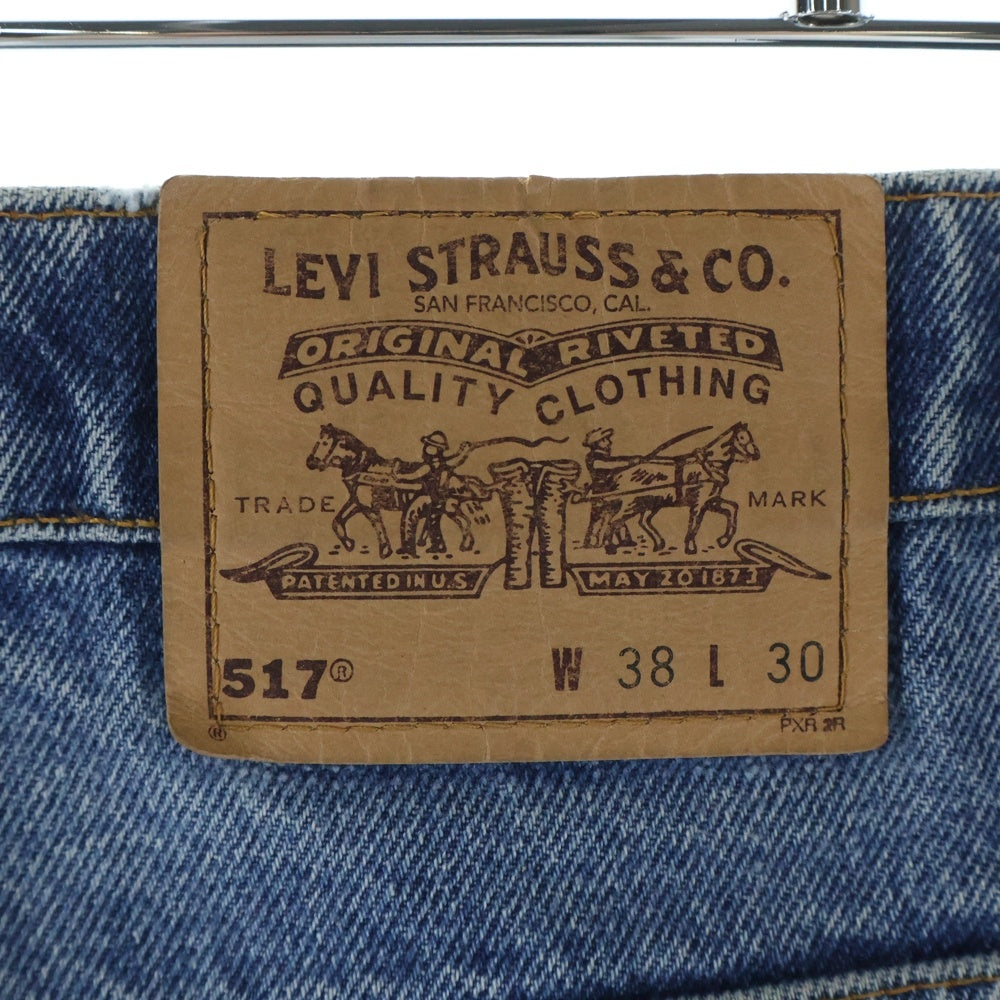 CHROME HEARTS(クロムハーツ) ×LEVI'S STENCIL DENIM 517 ステンシル ペイントデザインクロスパッチ付きデニムパンツ インディゴ