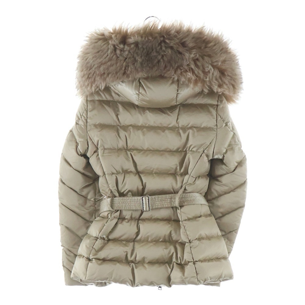 MONCLER(モンクレール) 24AW CUPIDONE GIUBBOTTO キュピドン ファー付き ジップアップ ナイロンダウンジャケット ベージュ レディース J20931A00177