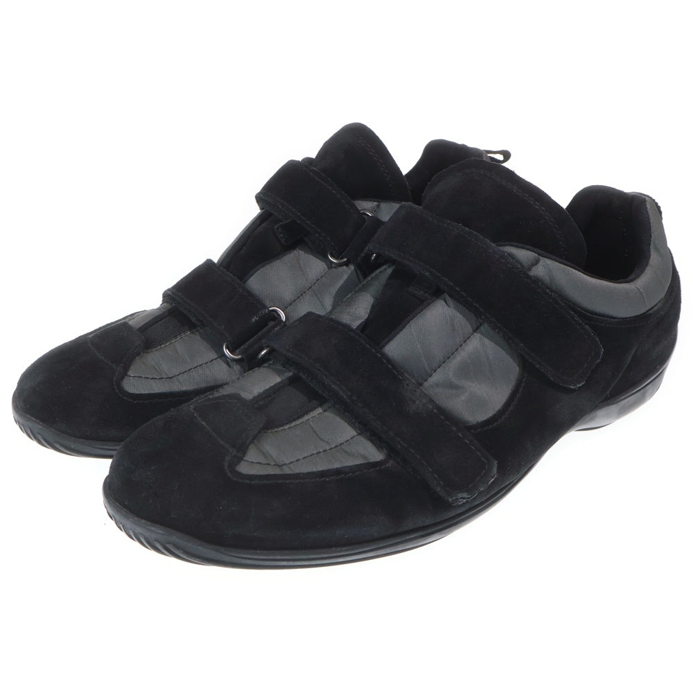 PRADA SPORT(プラダ スポーツ) スエード切り替え ベルクロローカットスニーカー シューズ ブラック 4P0731