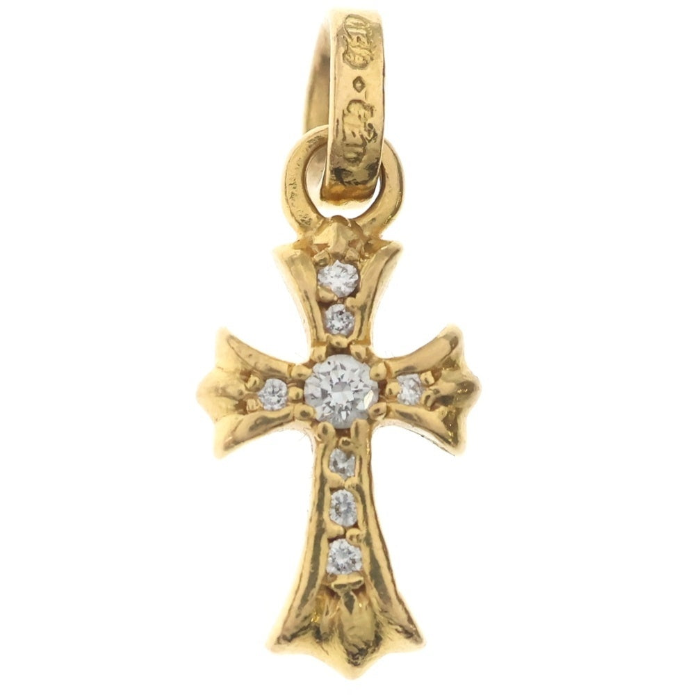 CHROME HEARTS(クロムハーツ) 22K CRS BBYFAT P/DIA ベイビーファットクロス PAVEダイヤ ペンダントトップ ゴールド BCA035