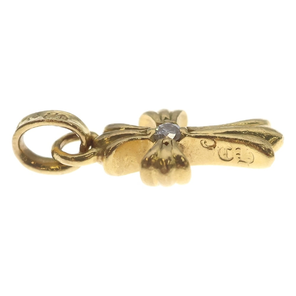 CHROME HEARTS(クロムハーツ) 22K CRS BBYFAT DIA ベイビーファットクロス 両面1ダイヤ ペンダントトップ ゴールド BCA034