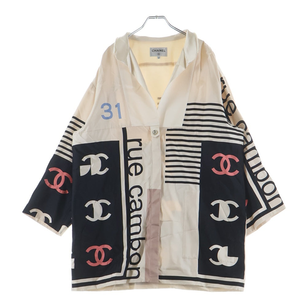 CHANEL(シャネル) ココマーク シルクロングシャツ P70571V62062 ホワイト レディース