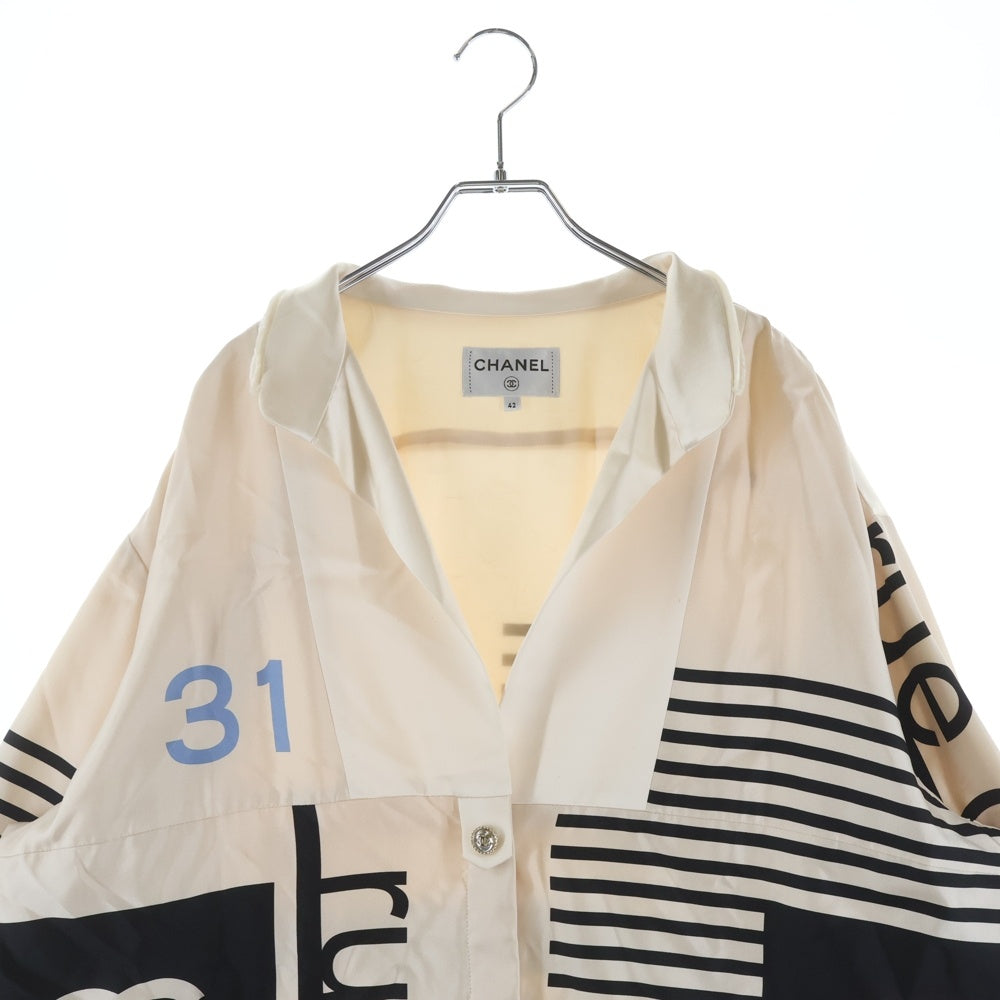 CHANEL(シャネル) ココマーク シルクロングシャツ P70571V62062 ホワイト レディース