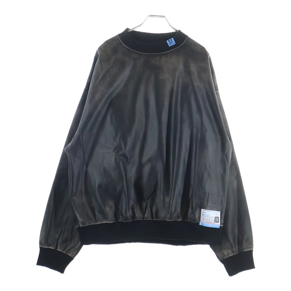 MAISON MIHARAYASUHIRO(メゾンミハラヤスヒロ) シンセティックレザー プルオーバートレーナー A11PO562 ブラック