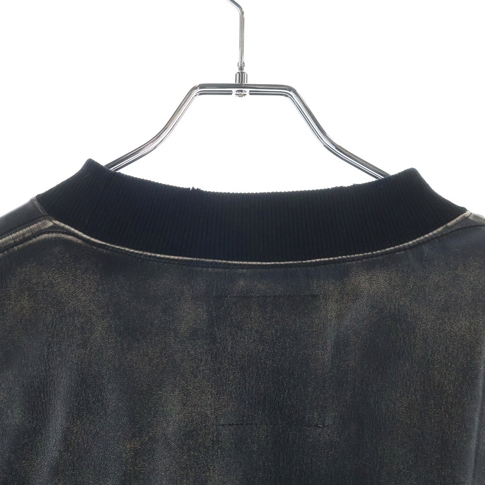 MAISON MIHARAYASUHIRO(メゾンミハラヤスヒロ) シンセティックレザー プルオーバートレーナー A11PO562 ブラック