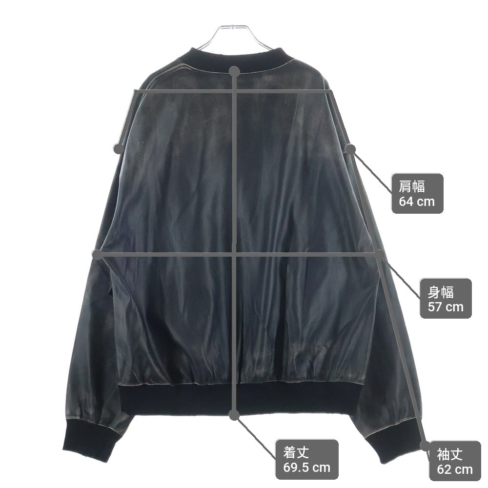 MAISON MIHARAYASUHIRO(メゾンミハラヤスヒロ) シンセティックレザー プルオーバートレーナー A11PO562 ブラック