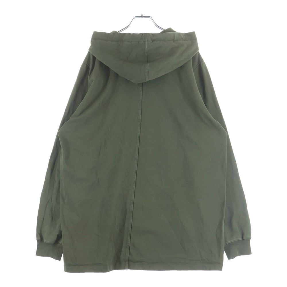 Rick Owens(リックオウエンス) 22AW DRAWSTRING LONG HOODIE ドローストーリングフーディ プルオーバーパーカー カーキRU02B2285-BA