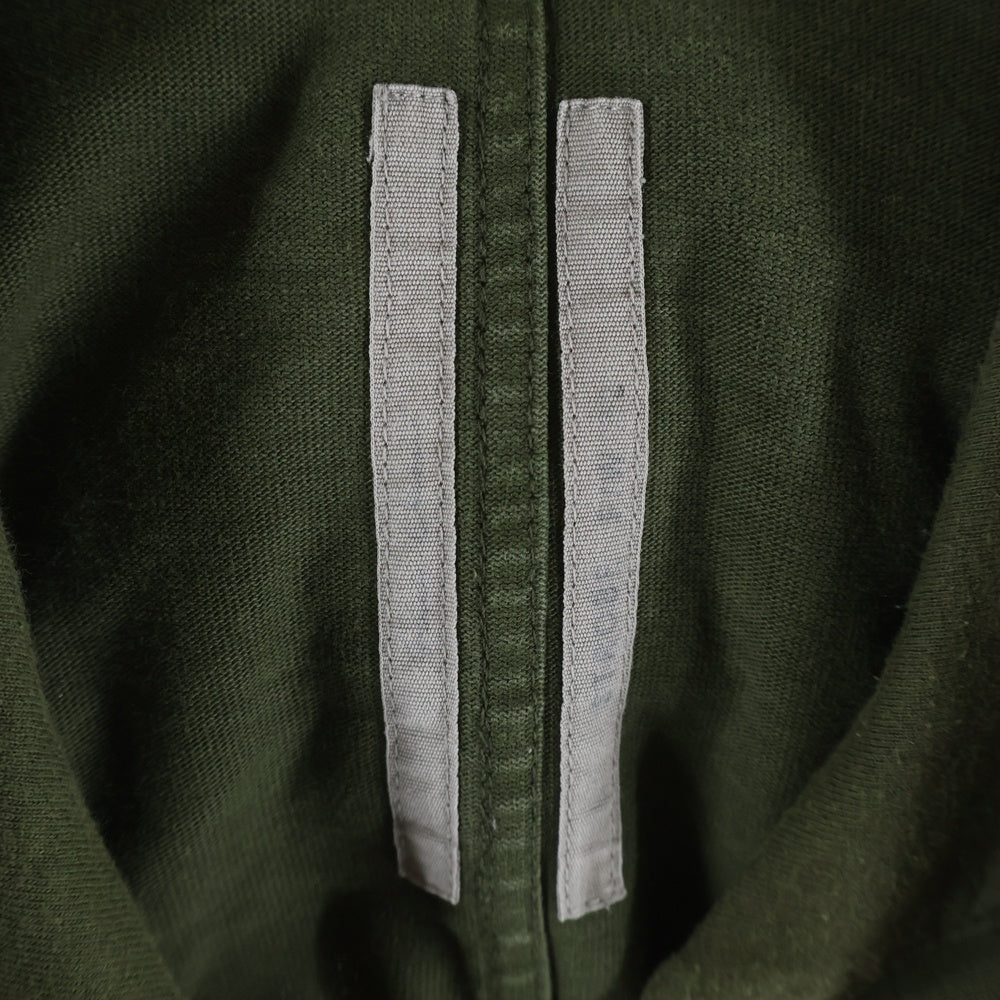 Rick Owens(リックオウエンス) 22AW DRAWSTRING LONG HOODIE ドローストーリングフーディ プルオーバーパーカー カーキRU02B2285-BA