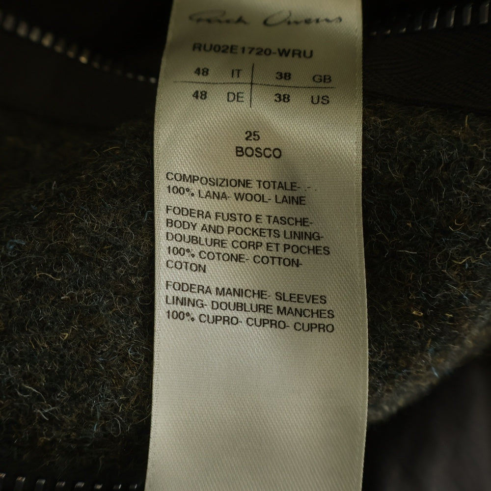 Rick Owens(リックオウエンス) Alice Brad Jacket アリスブレットジャケット カーキ RU02E1720-WRU