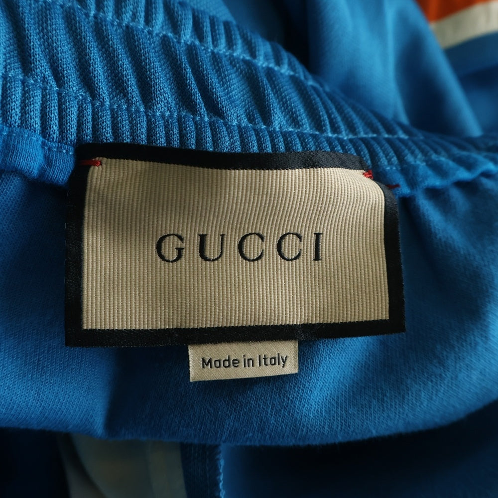 GUCCI(グッチ) 22SS Interlocking G Jogging Pant サイドロゴ ジャージ ロングパンツ 674246 XJDU1 ブルー