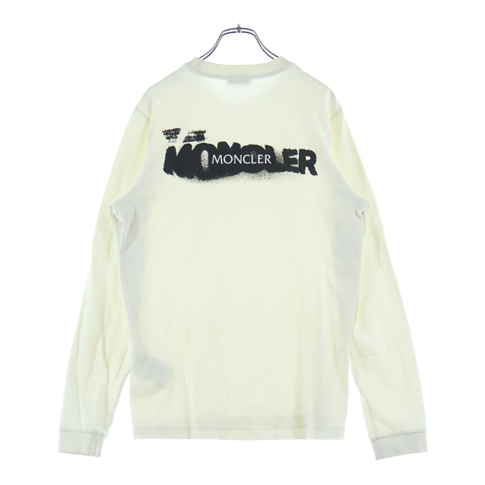 MONCLER(モンクレール) バックロゴプリント クルーネックコットン長袖T 