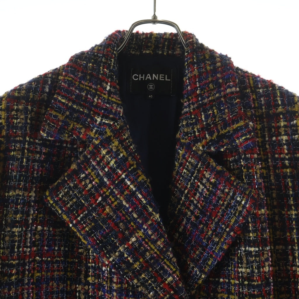 CHANEL(シャネル) ダブルブレスト ツイードロングコート P71711V63036 マルチ レディース