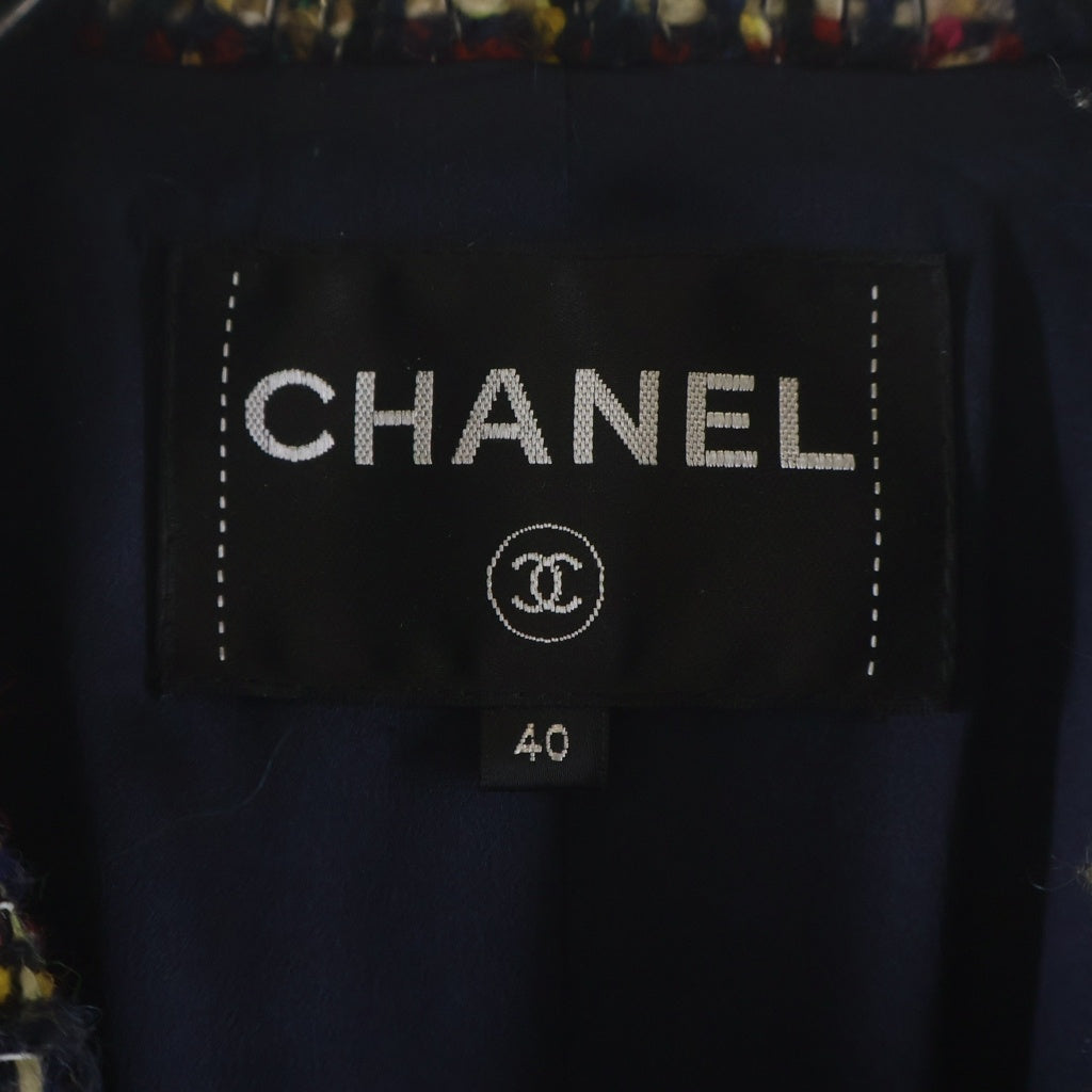 CHANEL(シャネル) ダブルブレスト ツイードロングコート P71711V63036 マルチ レディース