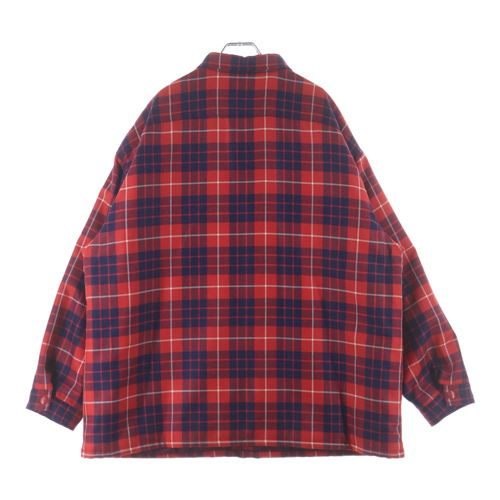 PRADA(プラダ) 21AW Wool Blend Shirt ウールブレンドシャツ シャツジャケット レッド SC556M S212 1ZK2