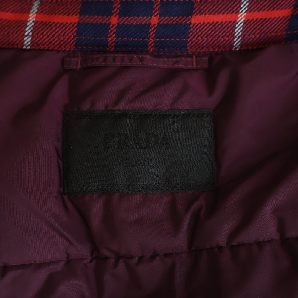 PRADA(プラダ) 21AW Wool Blend Shirt ウールブレンドシャツ シャツジャケット レッド SC556M S212 1ZK2
