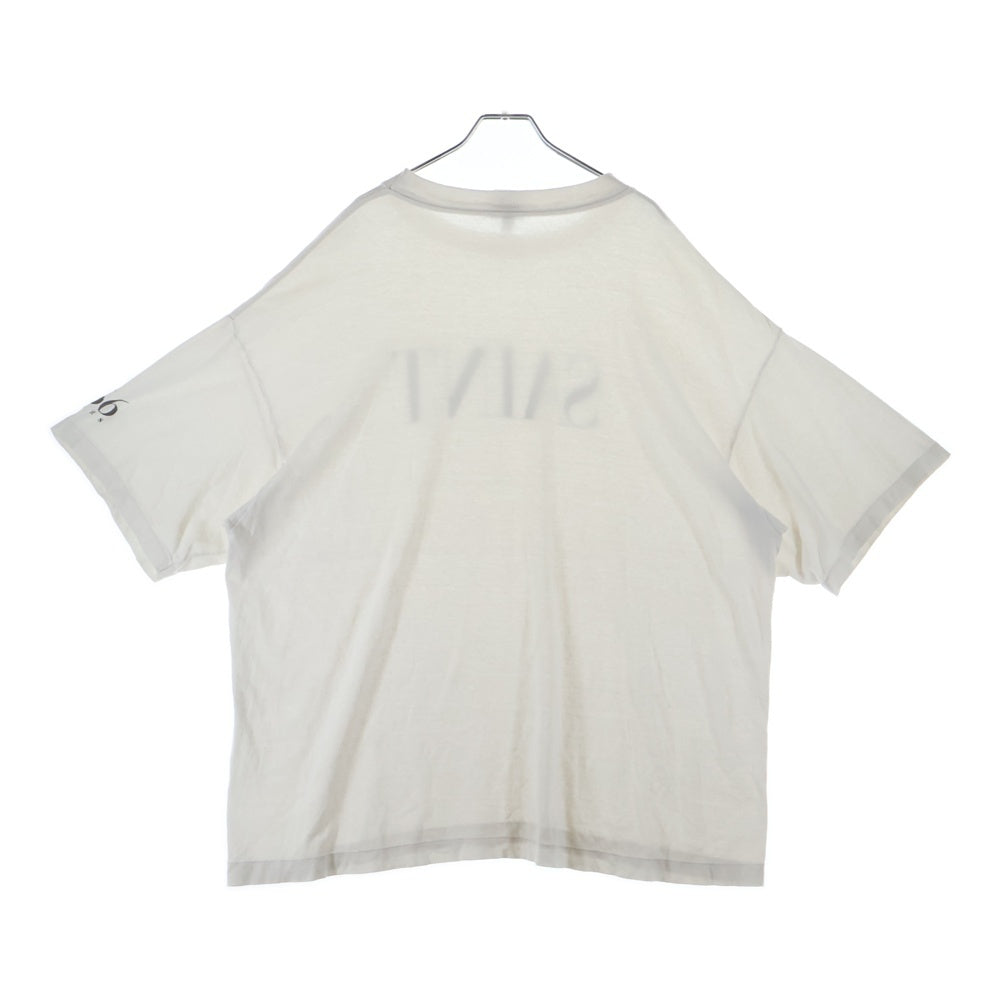 SAINT MICHAEL(セントマイケル) 24AW SAINT SS TEE セイント プリント ヴィンテージ加工 半袖カットソー Tシャツ ホワイト SM-YS1-0000-008