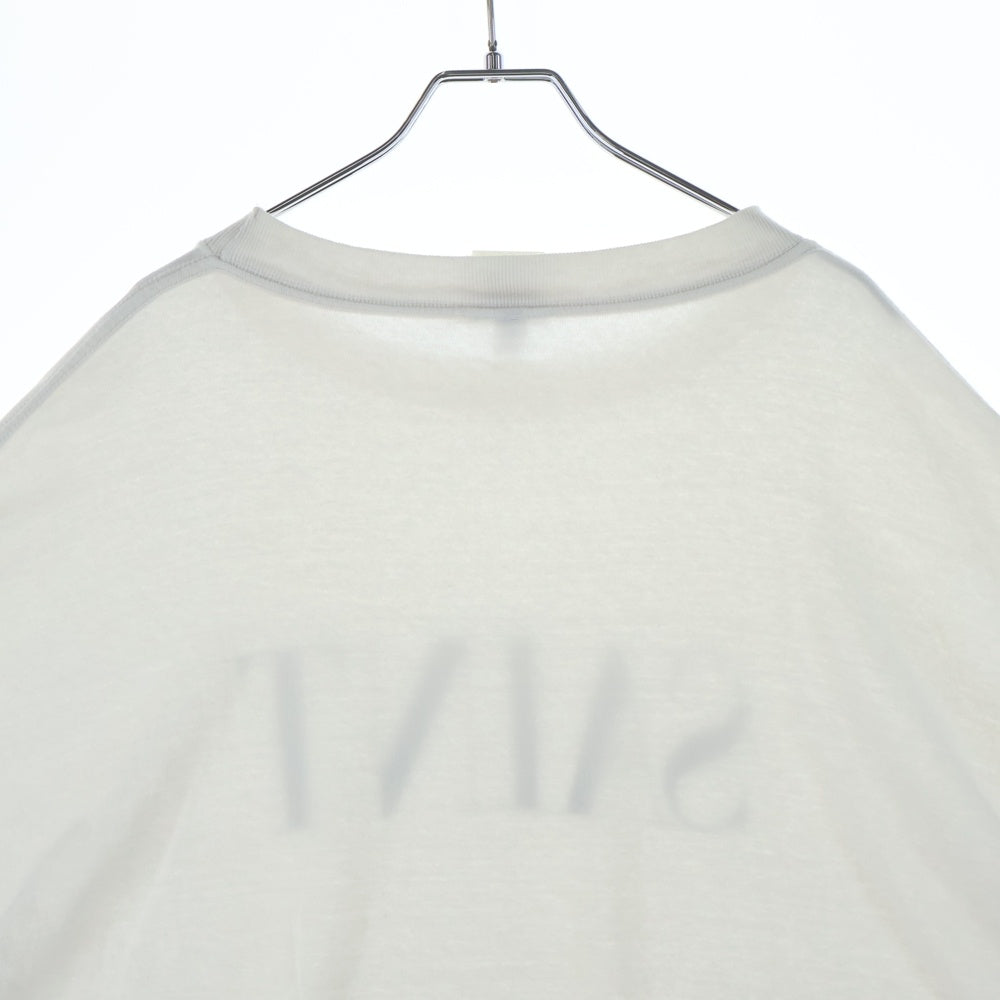 SAINT MICHAEL(セントマイケル) 24AW SAINT SS TEE セイント プリント ヴィンテージ加工 半袖カットソー Tシャツ ホワイト SM-YS1-0000-008