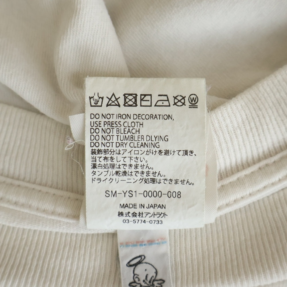 SAINT MICHAEL(セントマイケル) 24AW SAINT SS TEE セイント プリント ヴィンテージ加工 半袖カットソー Tシャツ ホワイト SM-YS1-0000-008