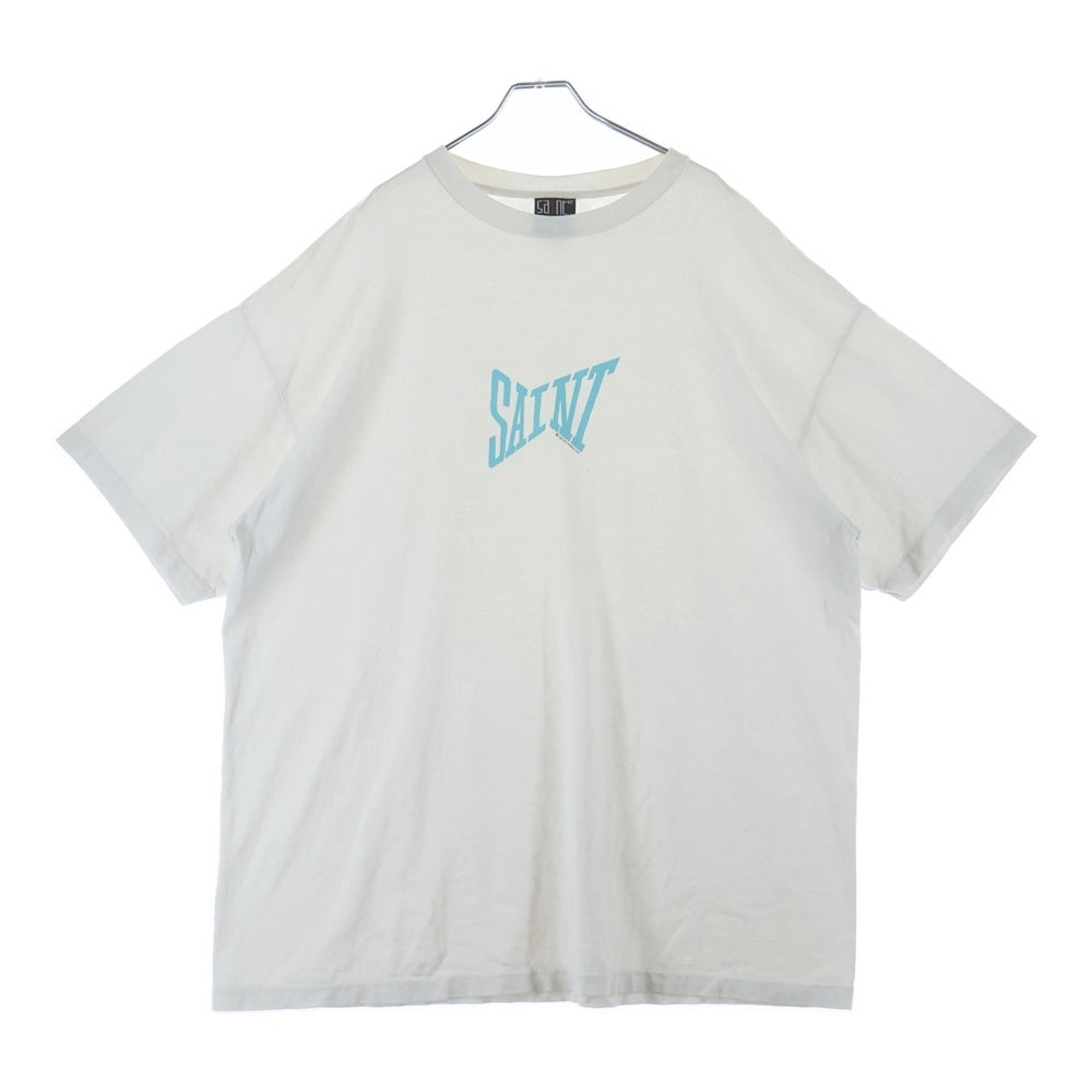 SAINT MICHAEL(セントマイケル) 24SS RIBON SAINT S/S Tee リボンセント クルーネック 半袖 Tシャツカットソー ホワイト SM-YS8-0000-012