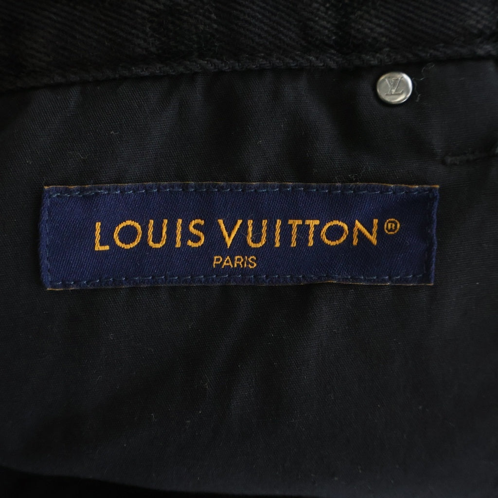 LOUIS VUITTON(ルイヴィトン) 25SS フロックドダミエデニム ワイドレッグパンツ RM251M CCU HSD71W ブラック