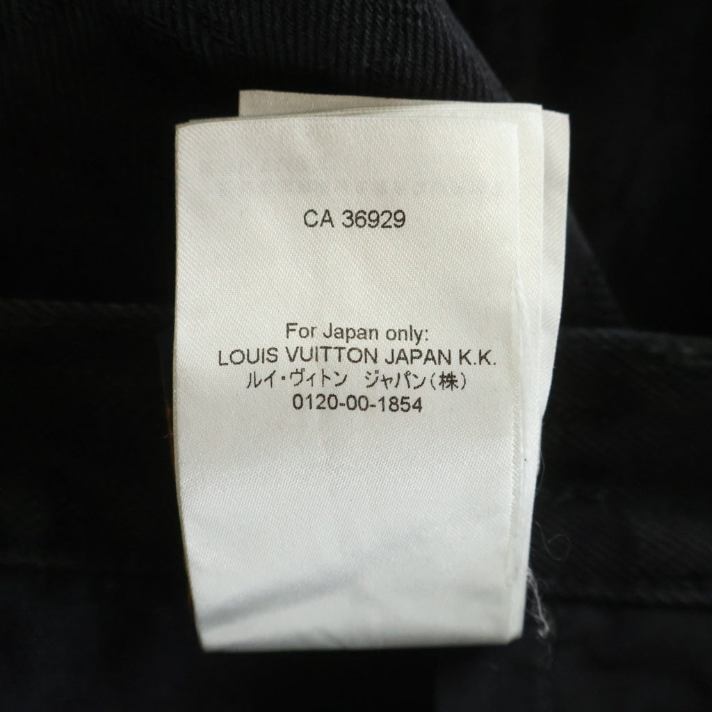 LOUIS VUITTON(ルイヴィトン) 25SS フロックドダミエデニム ワイドレッグパンツ RM251M CCU HSD71W ブラック