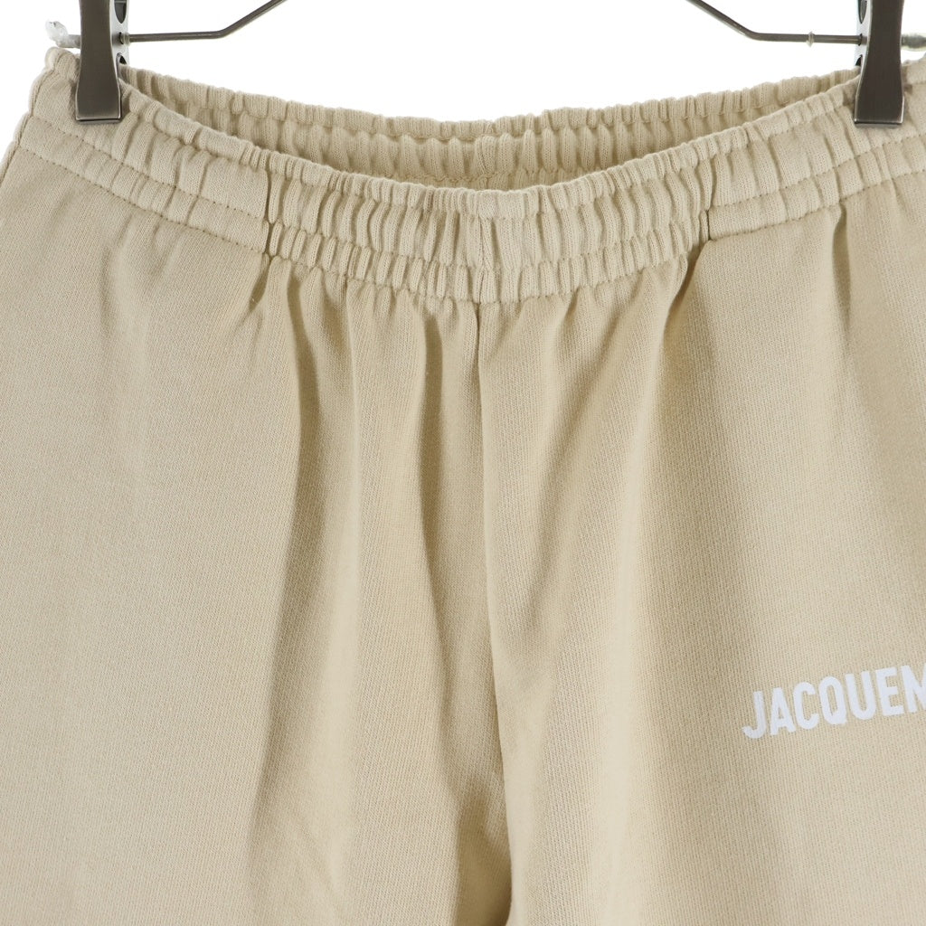 JACQUEMUS(ジャックムス) ロゴプリント テーパードスウェットパンツ ベージュ 22H226JS081-2210ー950 レディース