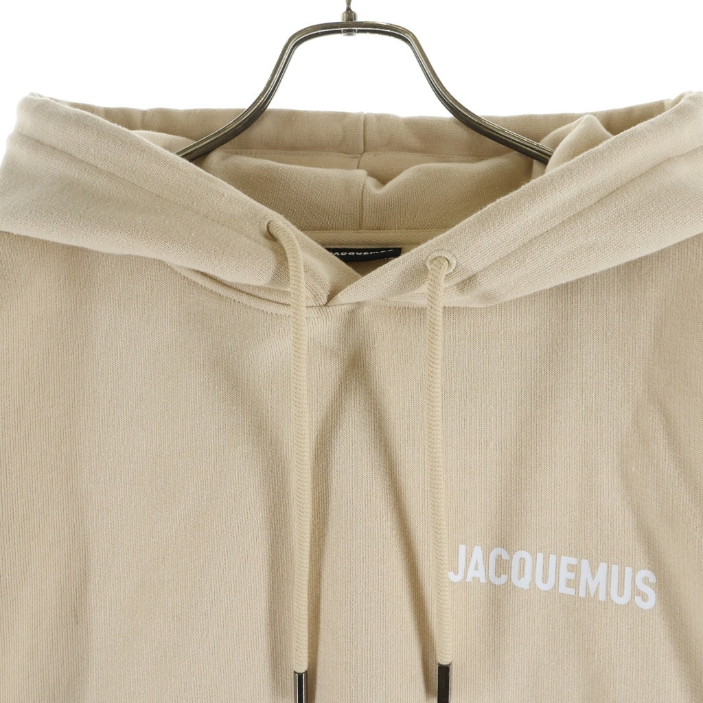 JACQUEMUS(ジャックムス) ロゴプリント スウェットプルオーバーフーディ パーカー ベージュ 226JS210ー2120ー130 レディース